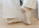 Bare Grace Pilates Grip Socks | Beige and Cream non slip Yoga Socks - Inner Grace
