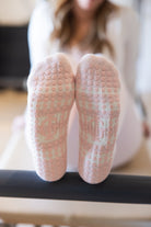 Blushing Grace Pilates grip socks | Merino wool blend socks | Non - slip yoga socks - Inner Grace