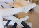 Grace's Garden Floral Pilates Grip Socks | Pink and green floral pattern | Non - slip yoga socks - Inner Grace