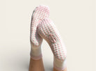 Sweet Steps Pilates Socks - Inner Grace Sweet Steps | Pink Wool and Cotton Blend | Pilates Grip Socks | Non slip yoga socks