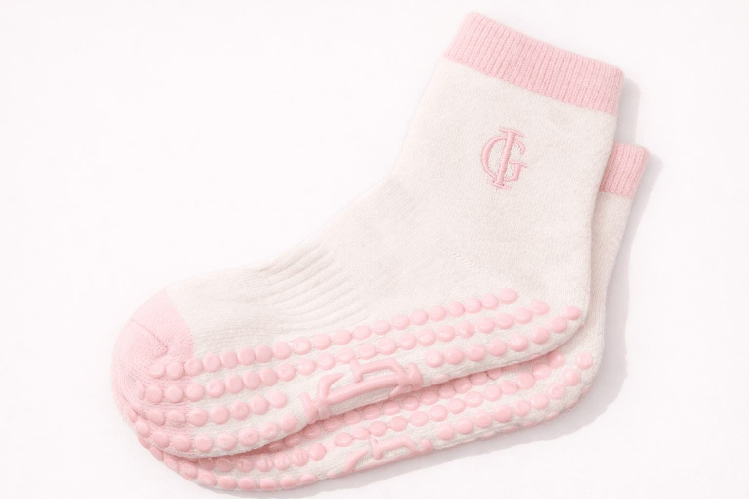 Sweet Steps Pilates Socks - Inner Grace | Sweet Steps | Pink Wool and Cotton Blend | Pilates Grip Socks | Non slip yoga socks